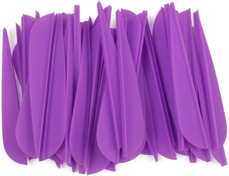 TY Archery 3 Inch Arrow Fletching Vanes Plastic Feather for DIY Archery Hunting Targeting Arrows(Pack of 50) - Image 2